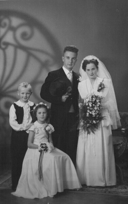 mijn ouders, huwelijk 17 augustus 1955